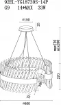 Подвесная люстра Garda Decor 92EL-YG18739S-14P