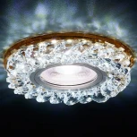 Встраиваемый точечный светильник Ambrella Декоративные Кристалл Led+mr16 S257 BR