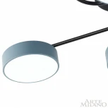 Потолочная люстра на штанге Arte Milano Ferrara 253039/4+1 Bk/Gr (LED, 220V, круглые)