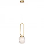 Светильник подвесной Crystal Lux Carolina SP1 V2 BRASS (220V, на проводе, круглые)