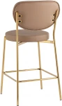 Стул полубарный Stool Group Барбара NEW экокожа бежевая золотые ножки УТ000036055