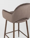 Стул полубарный Stool Group Венера диамант велюр коричневый УТ000004924