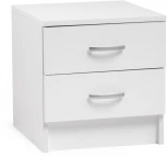 Прикроватная тумба Woodville Адайн белое дерево / белое дерево 507383