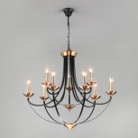 Подвесная люстра Eurosvet Lazzaro 60098/9 черный (220V, на цепи, свеча)