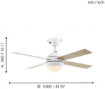 Потолочная люстра Eglo Losciale 35043