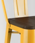 Стул барный Stool Group TOLIX WOOD со спинкой желтый УТ000001866