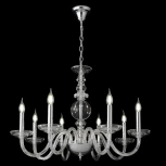 Подвесная люстра Crystal Lux ARABESQUE SP8 CHROME (220V, на цепи, подсвечник, свеча)