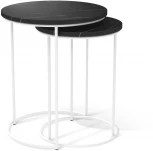 Столик журнальный SHT-CT7 камень пьетра черный/белый муар Sheffilton 5478988802