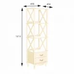 Этажерка Джульетта 3 уровня, дуб шампань Л от фабрики Mebelik