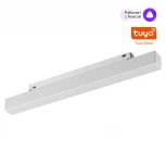 Трековый светильник низковольтный светодиодный Novotech Flum 359628 белый диммир. со сменой цв.температуры, пульт ДУ/Tuya Smart Life IP20 LED 10W 48V 3000-6000K (Умный дом, Алиса)