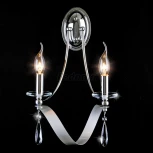 Бра Eurosvet Adelia 60064/2 хром (220V, хрусталь Strotskis, подвески, подсвечник, свеча)
