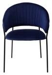 Стул ГЕММА, цвет H-60 Темно-синий, велюр / черный каркас