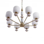 Подвесная люстра Lumion Alegra 8334/8 бронза/белый, металл/керамика/стекло E27 8*40W 220V (на цепи)