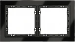 Рамка на 2 поста (черный, стекло) Voltum S70 VLS110208