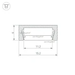 Профиль MIC-2000 ANOD White (Алюминий) 018271 Arlight