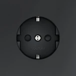 Розетка с заземлением и шторками (графит) Voltum S70 VLS040207