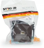 Розетка Ethernet RJ-45 (коричневый) Stekker Катрин 49023