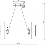 Подвесной светильник Libra FR5172PL-06BS (220V, на тросе)