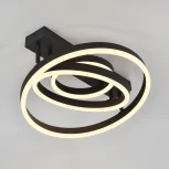 Потолочная люстра светодиодная с таймером Escada Enke 10266/3LED 80Вт, с ПДУ, металл/акрил, черный (220V, кольцо)