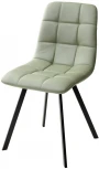 Стул CHILLI SQUARE HK017-15 серо-зеленый, PU/ черный каркас