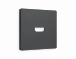 Лицевая панель Ambrella Volt ALFA (Графит Мягкое касание) для HDMI розетки QUANT AP9140