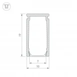 Профиль PIK-1019-2000 ANOD (Алюминий) 023857 Arlight