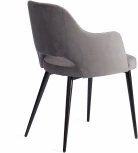 Кресло VALKYRIA 2 (mod. 718) ткань/металл, 55х55х80 см, высота до сиденья 48 серый barkhat 26/черный Tetchair 19879