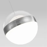 Подвесной светильник Odeon Light Roni 5037/12L никель/прозрачн/молочный/металл/акрил LED 12W 4000K 600лм (220V, на проводе, шар)