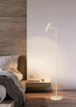 Торшер изогнутый TopDecor Fred F1 10 (LED, 220V, диммер, выключатель)
