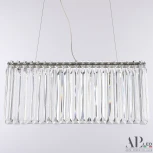 Подвесная люстра светодиодная APL LED Sicilia SH08.50.A.Ni.4000 (220V, хрусталь, на тросе)