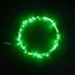 Гирлянда Роса 10м Зеленая 12В, 100 LED, Провод Прозрачный Проволока, IP20