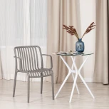 Обеденный стул Tetchair LANCASTER (Пластик/Cерый) 19405