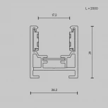 Шинопровод под гипсокартон накладной магнитный черный 2м Maytoni Busbar trunkings Exility TRXM034-412B (48V)