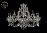 Подвесная люстра Art Classic 11.21 11.21.10+5.300.Gd.Sp (220V, хрусталь, на цепи, подсвечник, свеча)