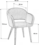 Стул R-Home Oscar Сканди Грей Темный Орех