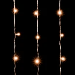 Гирлянда Занавес Облегченный 2 x 3 м Тепло-Белый 220В, 600 LED, Провод Прозрачный ПВХ, IP54