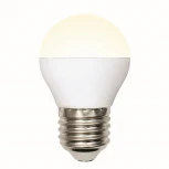Лампочка светодиодная шар белая E27 6W 3000K Uniel LED-G45-6W/WW/E27/FR/MB PLM11WH