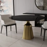 Стол Bradex Home Yoda диам.100см, керамогранит черный мрамор (RF 0653)