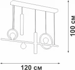 Подвесной светильник светодиодный Vitaluce V3095-0/5S (220V, на тросе, шар, кольцо)
