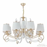 Подвесная люстра Arte Milano Florentia-3857 303857/8 Wh/Gd (220V, на цепи)