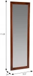 Зеркало настенное Селена махагон 116 см х 33,7 см от фабрики Mebelik