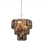 Подвесная люстра Vitaluce V5276-0/6+1 (220V, хрусталь, на цепи, круглые)