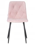 Стул обеденный DOBRIN CHILLY ROMBO (Розовый Simple 03, основание черное) 006 ROMBO, цвет сиденья розовый основания черный