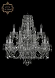 Подвесная люстра Art Classic 11.21 11.21.10+5.200.2d.Cr.Sp (220V, хрусталь, на цепи, подсвечник, свеча)