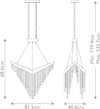 Подвесная люстра Eurofase QN-VIVIEN-P-L-BG (LED, 220V, на тросе)