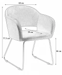 Стул R-Home Oscar Браун/ЛинкЗолот