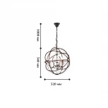Подвесная люстра Favourite Orbit 1834-3P (220V, на цепи, подсвечник, свеча, шар)