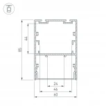 Профиль ARH-LINE-6085-3000 BLACK (Arlight, Алюминий) 036138