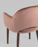 Стул Stool Group Венера Хани велюр пыльно-розовый ножки дерево УТ000031321