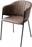 Стул DILL RU-05 коричневый винтаж/ черный каркас